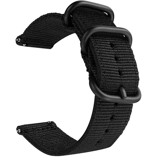 Snabbfäste Klockarmband för Män Kvinnor Premium Nylon NATO Klockarmband med Svart Rostfritt Spänne -18mm, 20mm, 22mm, 24mm Army Green 22mm