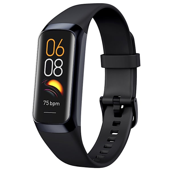 Smart Armband Puls Blodtryck Sömnövervakning Stegräknare Kroppstemperaturklocka Wine Red