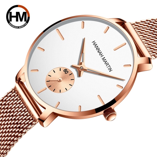 Liten Vanntett Student Mote Liten Sekundviser Dameklokke Allsidig Quartz Klokke Dame 1335-CC-WFF