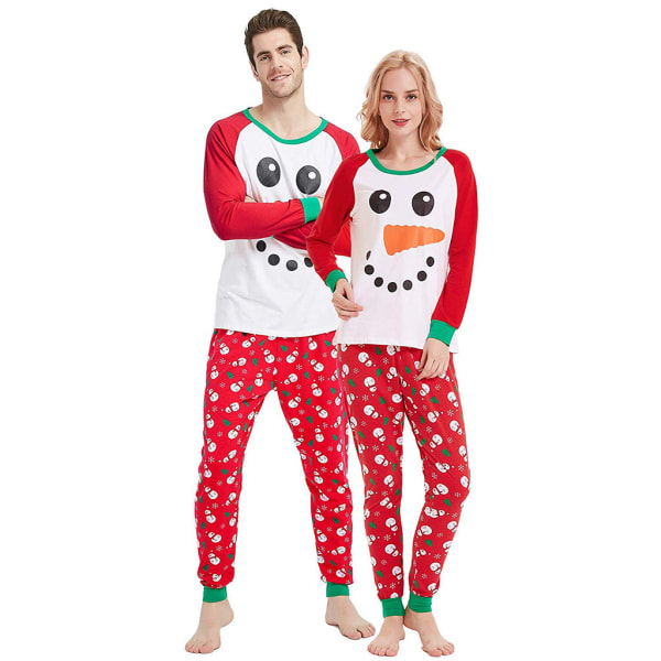 Julepysjamas Matchende Familiepysjamaser Foreldre-Barn Drakter Hjemmepysjamas Todelt Sett Picture color 妈妈款M