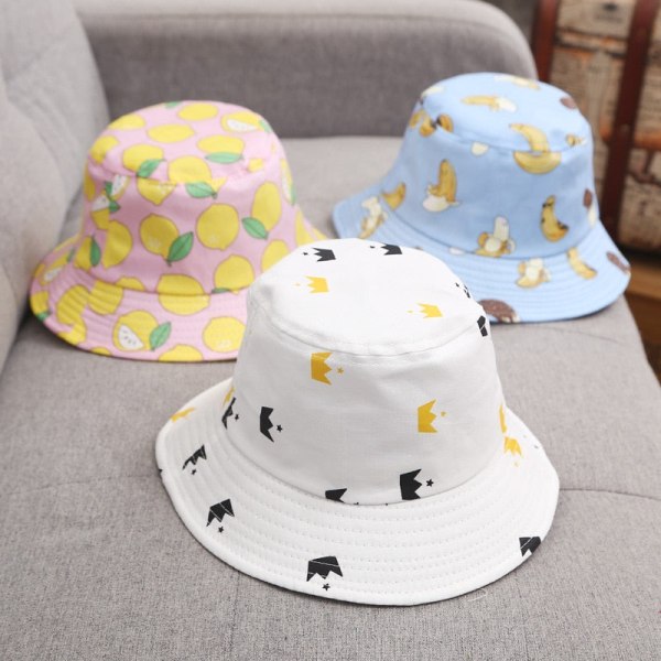Sommar Baby Solhatt Barn Utomhus Anti UV-skydd Strandhattar Fiskehinkhattar Barn Pojke Flicka Tecknad Fiskarhatt rabbit