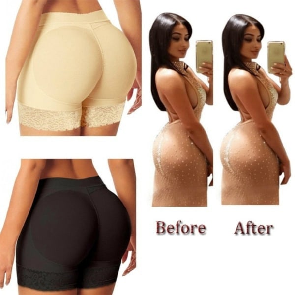 Shapewear Miracle Body Shaper And Buttock Lifter Enhancer Fake Butt Vadderade trosor Höftlyft Skulptera och boosta snörning Skin M