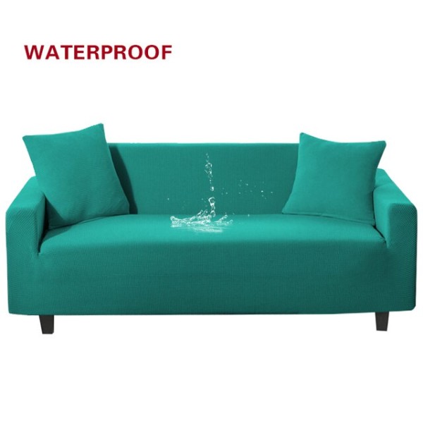 Elastisk sofabetræk, vandtæt, ensfarvet, høj stretch, slipcover, altomfattende elastisk sofabetræk, sofabetræk til stue Creamy White 2-seater 145-185cm