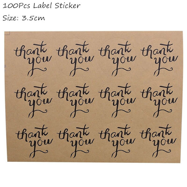 100 stk. Gennemsigtige plastikposer til slik, slikkepinde, kager, indpakning, cellofanposer, jule-, bryllups-, fødselsdagsfest, gavepose 100pcs label sticker7