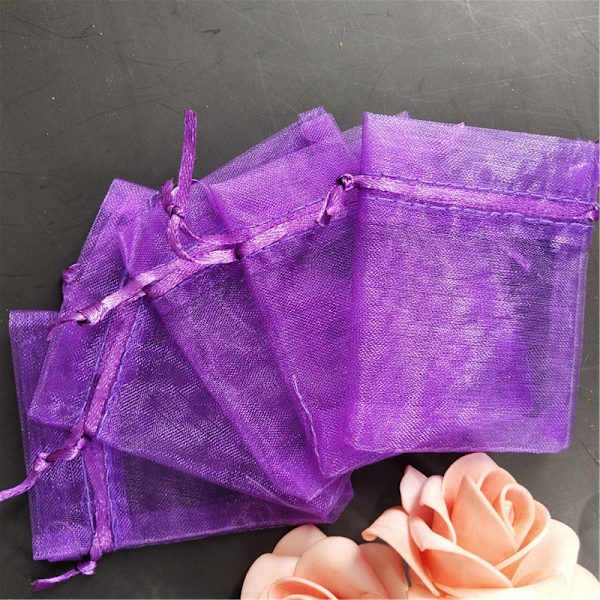 25/50 st/lot Vita Organzapåsar med Dragsko &amp; Små Påsar Smyckespaket Väskor Jul Bröllop Förpackning Presentpåsar 5z Red 13x18 cm