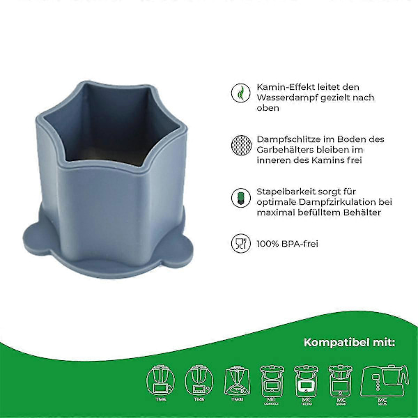 Höyrypiippu yhteensopiva TM5/TM6/TM31 ja Monsieur Cuisine Optimal Höyrynkierto Kotitalouskeittiö Gad-B13