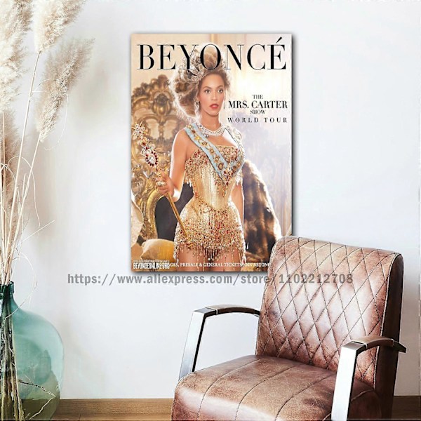 Beyoncé poster dekorativ canvas 24x36 poster rum bar café dekoration present tryck konst väggkonst Stil-8 40x60cm Ingen Ram Style-8 40x60cm No Frame