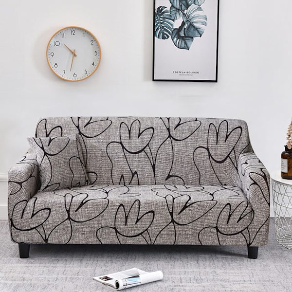 Blommiga Tryckta Överdrag Stretch Rutiga Sofföverdrag för Vardagsrum Elastiskt Sofföverdrag Fåtöljöverdrag Soffhandduk Heminredning 1/2/3/4-sits Pattern 30 2-seater 145-185cm