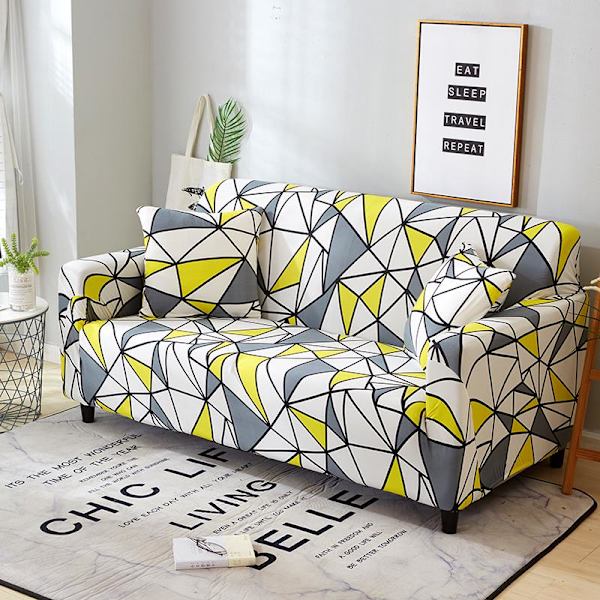 Retro Blomstret Strækbar Sofabetræk Alt-inkluderende Elastisk Slipcove Sofabetræk Stol Sofabetræk Camel 1 Seater (90-140cm)