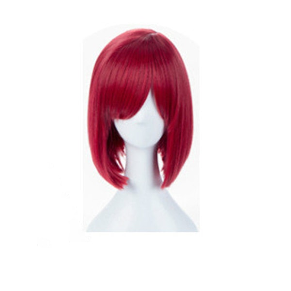 Anime Danganronpa Yumeno Himiko Cosplay Kostume Skolepigeuniform Halloween Karneval Fest Nederdel Sæt Rød Paryk Magisk Hat Wig XL
