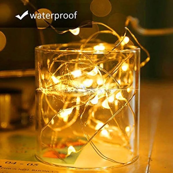 5/10M LED Ljusslinga Fjärrkontroll Fairy Lights Batteridriven Jul Utomhus Girlang Bröllopsfest Högtidsljusslinga 5m Regular USB Multicolor