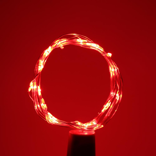 1M 10LED Kuparilanka LED-keijuvalot Korkki Viinipullo Kotiin Juhliin Häihin Joulu Sisustus DIY LED-nauhat & Koristevalot Red 1M 10LEDs