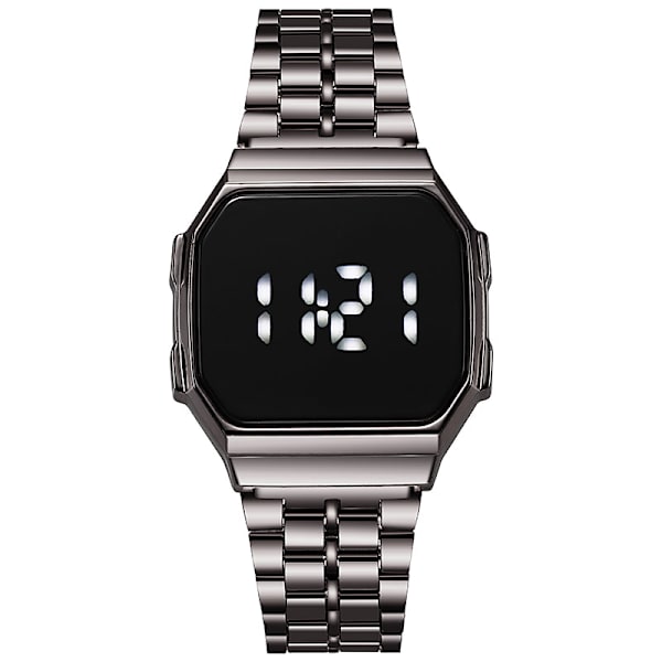 Rosaguld Sølv Ure Mænd Kvinder Elektronisk Digital Display Retro Stil Ur Herre Relogio Masculin Reloj Hombre homme 03-Black