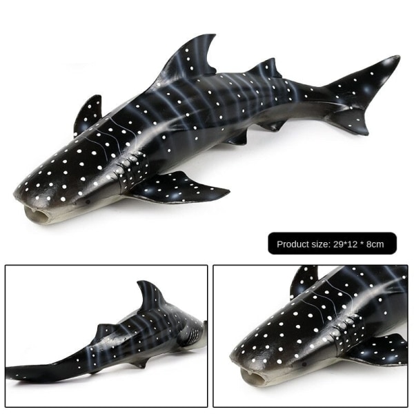 En mängd marina livsmodeller Vithaj Megalodon Whale Shark Tiger Shark Blåval Barn lär sig kognitiva prydnadsföremål M-1913 Megalodon (mouth movable)