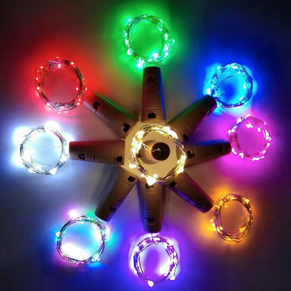 1M 2M 3M Vinkork LED Ljusslingor Jul Fairy Lights Girlang Julgran Bröllopsfest Dekor Bar Flasklampor Red 1M 10leds