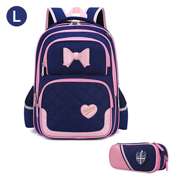 Bikab Koululaukut Tytöille Kawaii Reppu Reput Koululaisille Teinitytöille Lasten Laukut Tytöille Ortopedinen Reppu 2PCBLUE L
