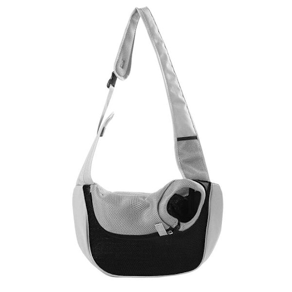 Bekväm Husdjursbärväska Hundar Katter Valpar Utomhusväskor Mesh Oxford Enkel Axelväska Sling Front Mesh Rese Tote Axelväska New red L