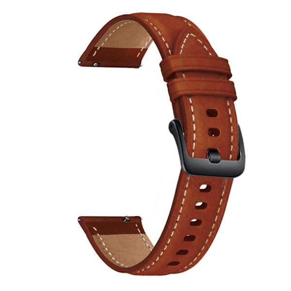 Til Samsung Galaxy Watch 3 45mm Rem Ægte Læderrem 22mm Urrem Armbånd Uremme Armbånd Til Galaxy Watch 46mm Coffee-Silver 22mm