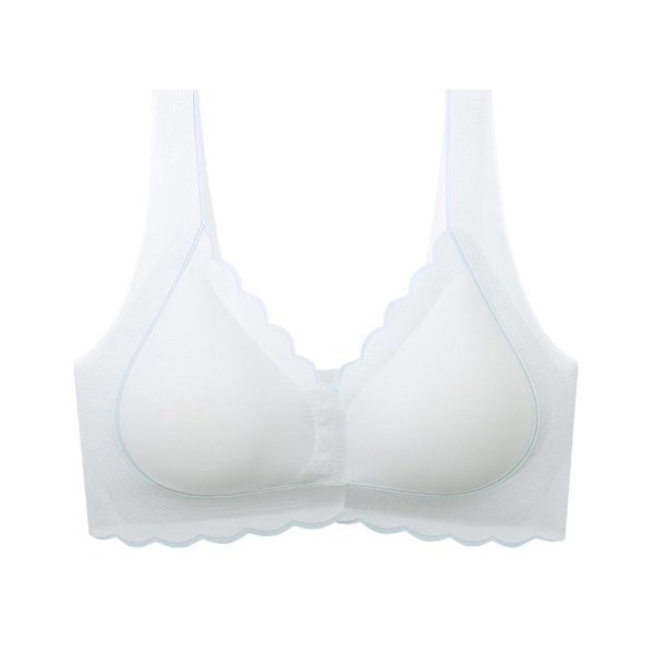 Sexet Push Up BH Frontlukning Messingtråd Løs Vest BH'er Til Kvinder Ensfarvet Undertøj White 32B