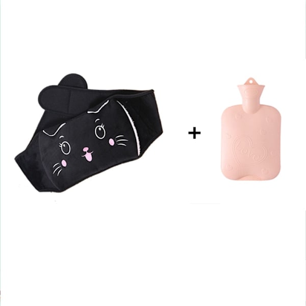 Kawaii-vesipullovyö, suuri käsienlämmitin, söpö eläin kuumavesipullovyö, kuumavesipussi, kuumavesipullon suojus, pullonlämmitin F1 -1000ml Set As  photo