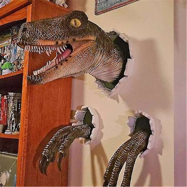 Nytt i Ornts - Velociraptor 3-delt Drak Resin Ornts Rotte Prop Hjem Rotter