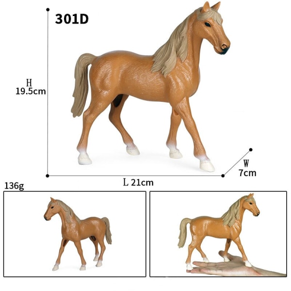 Barns kognition Simulering Djurgård Stor häst Modell Häst Hingst Maxima Dekorativa prydnader Leksaker 301C Horse