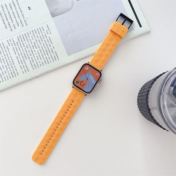 Kellon ranneke Apple Watch iWatch S10 46MM Oranssi