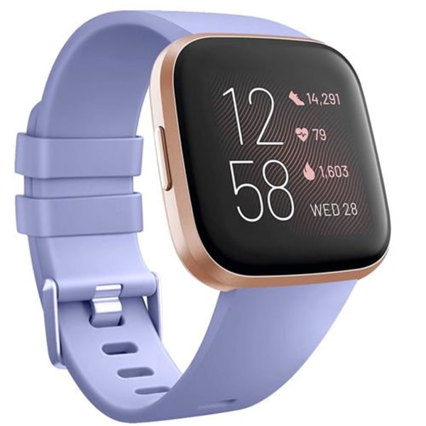 Armband för Fitbit Versa 2 Versa Band Mjuk TPU Ersättningsarmband för Fitbit Versa 2 Versa Lite Klockarmband Light Purple Size S For Versa 1 2