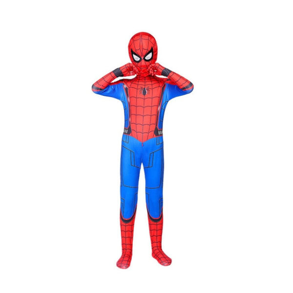 Spiderman Miles Morales Cosplay Kostym Zentai Bodysuit Anime Superhjälte Kostym Jumpsuit för barn Spandex Halloween Cosplay Style 1 100