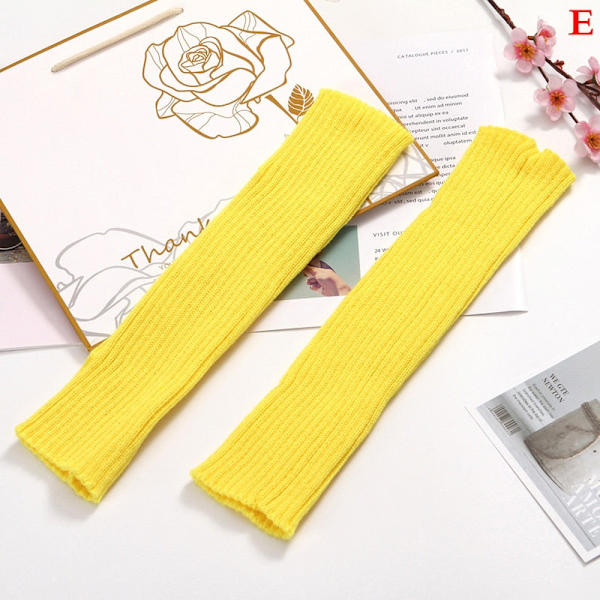 Säärystimet Saappaansuojat Naisille Reidenkorkuiset Lämpimät Neulotut Polvisukat Mustat Jalkojenlämmittimet Naisille Joululahjat E 1 pair  Leg Warmers