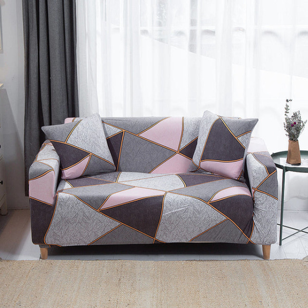 Geometrisk ternet sofabetræk, strækbart sofabetræk til stue, elastisk sofa-stolbetræk, sofahåndklæde 1/2/3/4-personers Pattern 31 1-seater 90-140cm