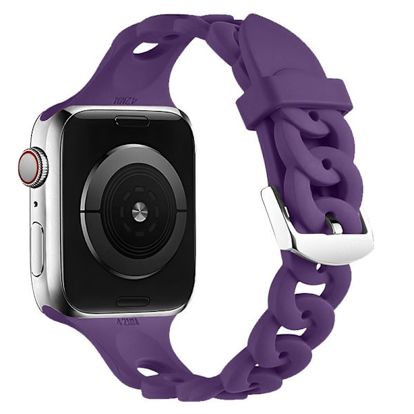 Urrem til Apple Watch iWatch 42-49mm hvid æske mørk lilla