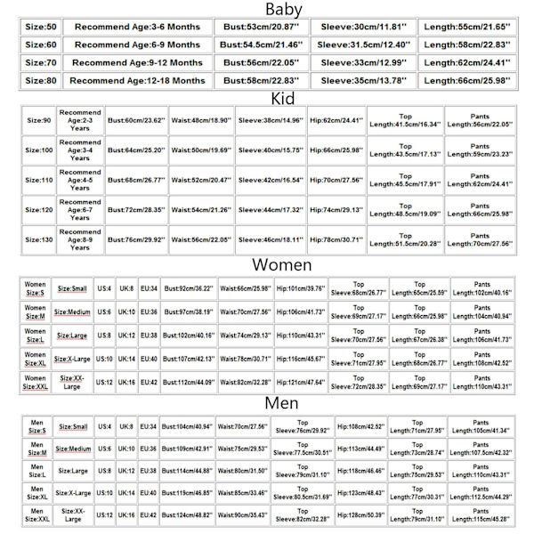 Matchende julepyjamas til familien, pyjamas sæt, matchende sæt til mænd, kvinder og børn, ternet hjort, langærmet toppe + bukser, hjemmetøj A mother XXL
