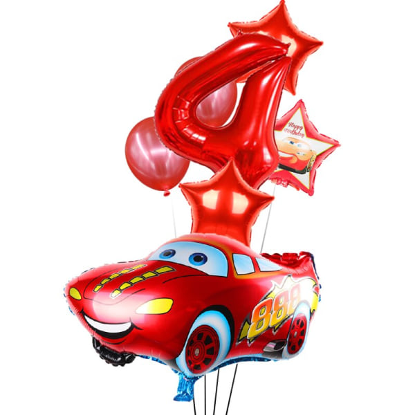 1 set stor storlek tecknad bil folieballong stjärna latex Uppblåsbara heliumballonger Bröllopsdekoration Grattis på födelsedagen Festtillbehör 1 set2