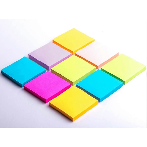 Køb Sticky Notes 3x3 Selvklæbende Noter Grøn Farve 4 Blokke, 100 Ark/Blok