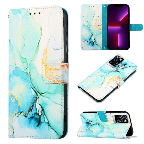 Kompatibel med Infinix Note 10 Pro Plånboksfodral Marmor Magnetiskt Läderfodral C6