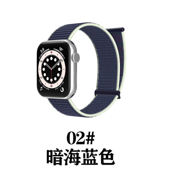 Klockarmband för Apple Watch iWatch 38/40/41mm mörk havsblå