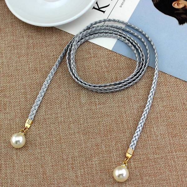 Damboutique Klänning Midjebälte Pärlor Dekorativ Lång Midjekedja Accessoarer Like the picture 10