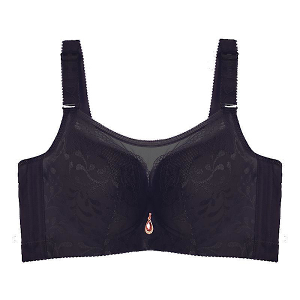 Full Coverage BH för Kvinnor Plus Size Spets BH med Mesh E F Kupa Push Up Underkläder Beige 42F