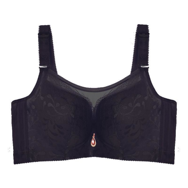 Full Coverage BH'er til Kvinder Plus Size Blonde BH med Mesh E F Skål Push Up Undertøj Black 38F