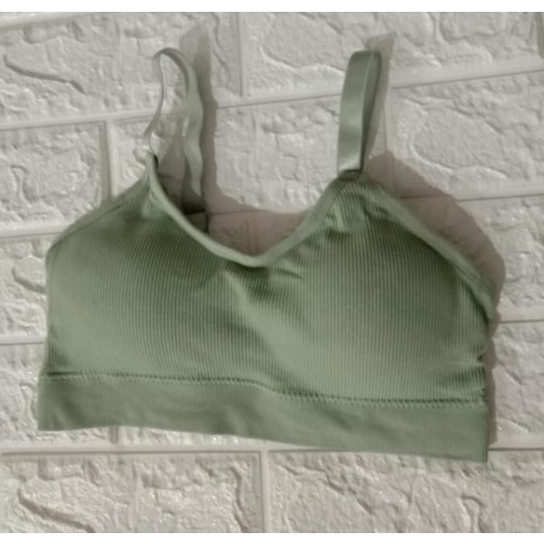 Yoga-BH Andas gymtopp Anti-svett Stötsäker Vadderade fitness för kvinnor style 1 green Free Size