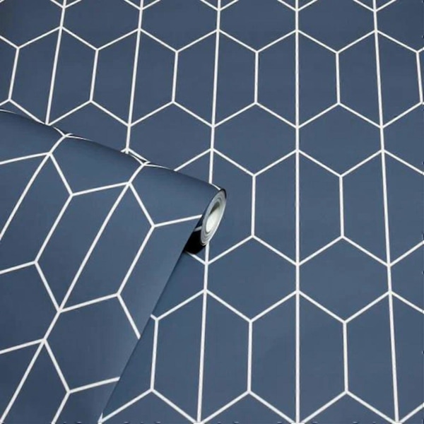Arthouse Linear Geo Navy