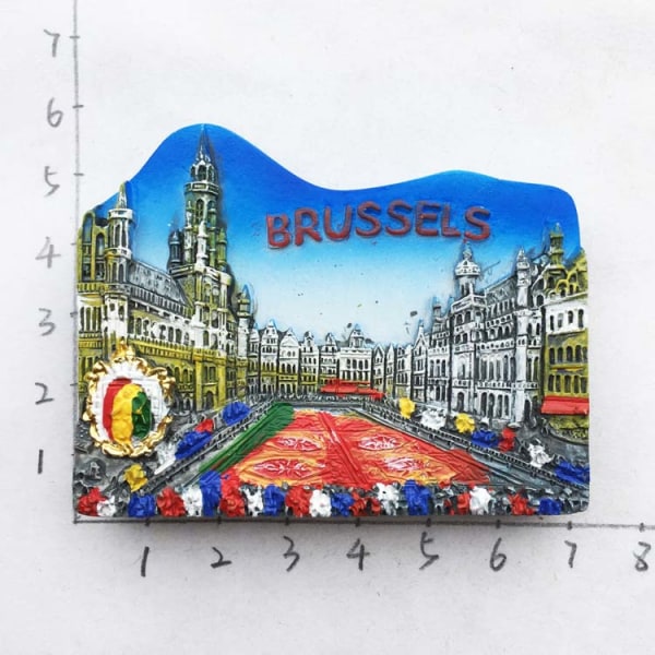 Belgia Ghent Landemerke Bygning kjøleskapsmagneter Turistsouvenir Malt Magnetisk Kjøleskap Klistremerker Samling Dekorasjon Gent