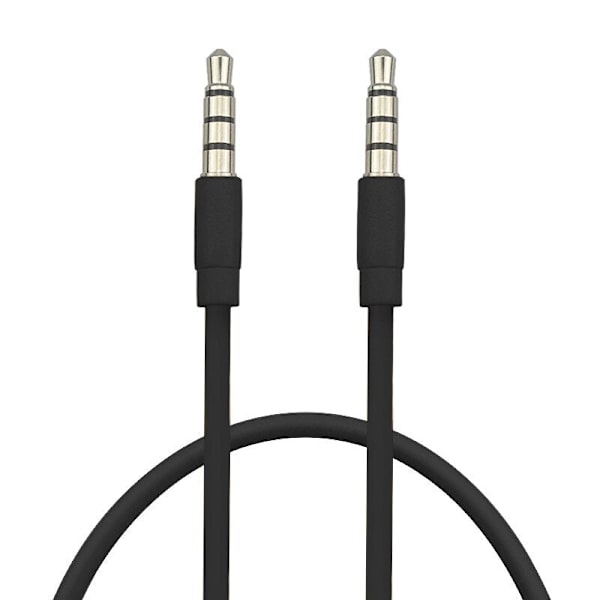 4-polig Aux-kabel 3,5 mm hane till hane Jack Ljudkabel Nickelpläterad kontakt Stereo Ljudsladd för Hörlurar Högtalare MP3/4 CD-spelare Green 1.5M
