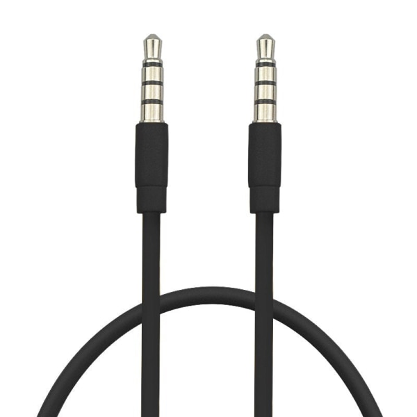 4-polig Aux-kabel 3,5 mm hane till hane Jack Ljudkabel Nickelpläterad kontakt Stereo Ljudsladd för Hörlurar Högtalare MP3/4 CD-spelare White 1.5M