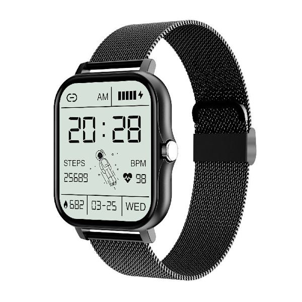 Smart Armband Sportarmband Populär Smart Armbandsur Black-silicone band