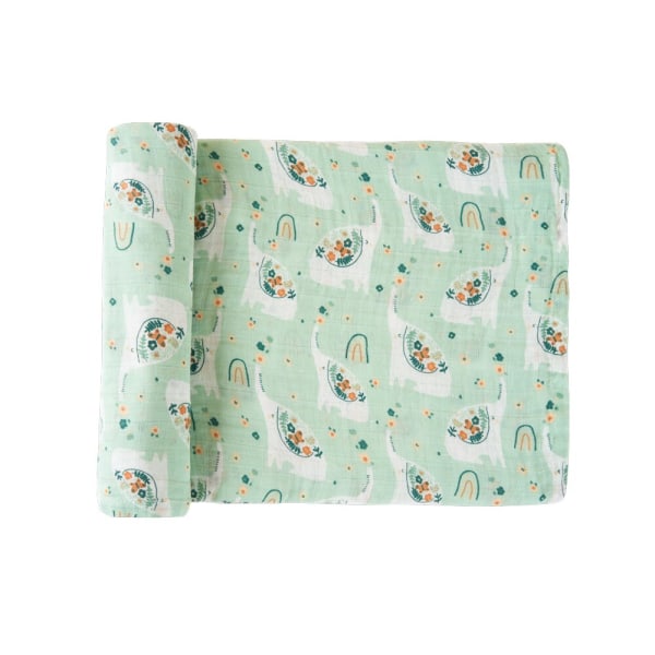 HappyFlute 120*110CM Naturtryck 1st Muslin bomullstyg Baby Swaddle Lätt filt Baby Infant Wrap S12 Option 1