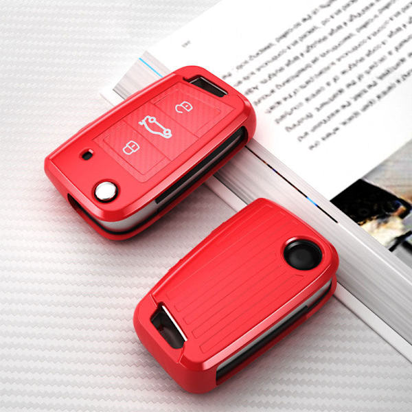 Bilnøgle cover etui holder til Golf mk7 7 3 4 5 6 6r Skoda Octavia A7 polo 9n mk4 passat b7 b8 Tiguan Tilbehør Red