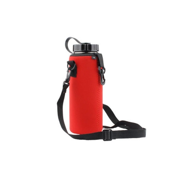 Sportvattenflaskor Bärväska med Rem Neopren Vattenhållare Axelrem Svart Flask Bärar Isoleringsväska 6.5cmx19cm 550ml Overseas