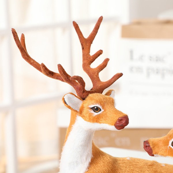 Bakning Julgransdekoration Mini Söt Sika Hjort Shopping Fönster Simulering Deer height 15cm